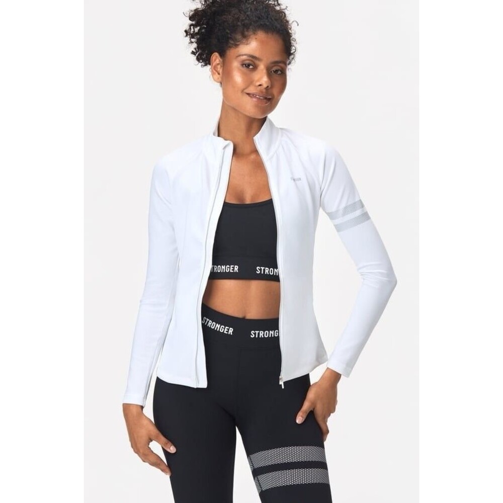 Stronger Signature Zip Jacket Slim Fit Ivory Size M NWT